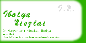 ibolya miszlai business card